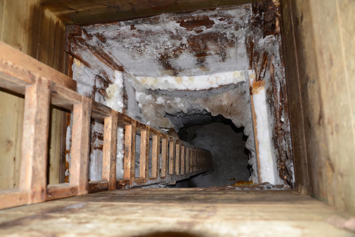 15B Ladder Leads Down To Freezer Rooms Inside The Ice House On Arctic Ocean Tuk Tour In Tuktoyaktuk Northwest Territories